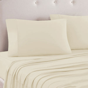 Art Terrace Microfiber Sheet Set King 33cm Wall Cream