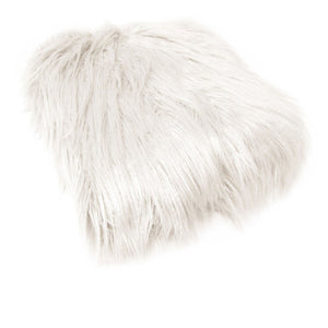 Mia Luxury Long Hair Faux Fur Throw Rug 127 x 152 cm Ivory