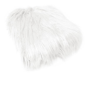 Mia Luxury Long Hair Faux Fur Throw Rug 127 x 152 cm White