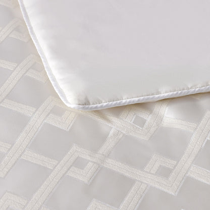 Bianca Firenze Pearl 6 Pcs Jacquard Geometric Comforter Set Queen/King