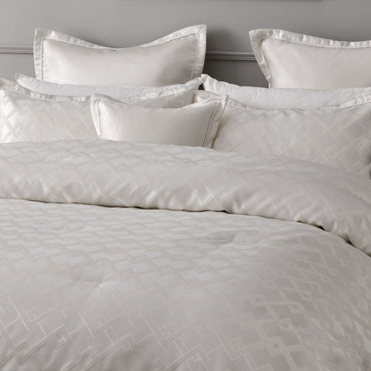 Bianca Firenze Pearl 6 Pcs Jacquard Geometric Comforter Set Super King