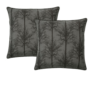 Bianca Pair of Alpine Stag Taupe European Pillowcases