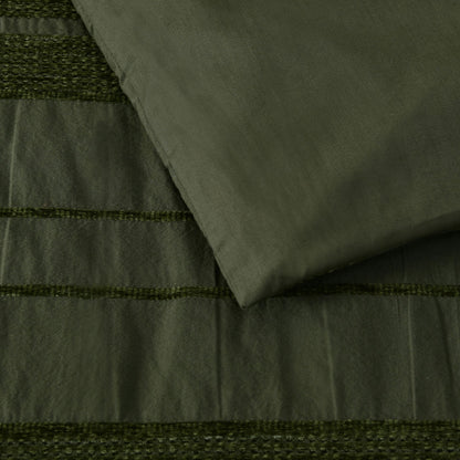 Bianca Avery Forest Chenille Striped Quilt Cover Set Queen