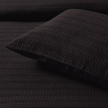 Bianca Kahlani Chocolate Waffle Quilt Cover Set Queen