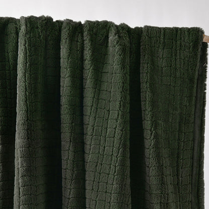 Bianca Tambar Forest Green Faux Fur Throw Rug 130 x 170 cm