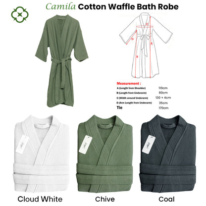 Bathrobe  Camila Cotton Waffle J Elliot Home -Chive