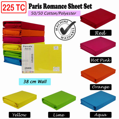 225TC Paris Romance Sheet Set Hot Pink King
