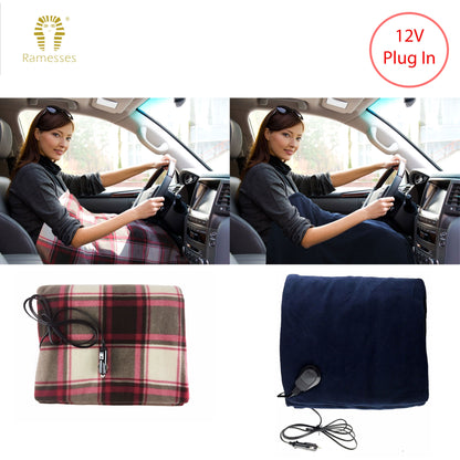 Ramesses Electric heated Car Snuggle 110 x 150 cm Red Checkered