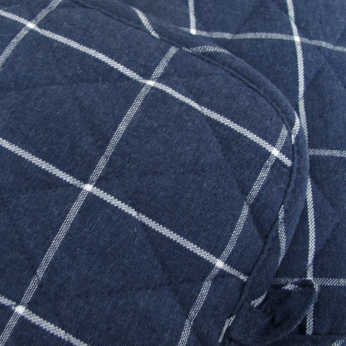 Ladelle Eco Check Navy Set of 2 Pot Holders 21 x 21 cm - Factory Direct Shop