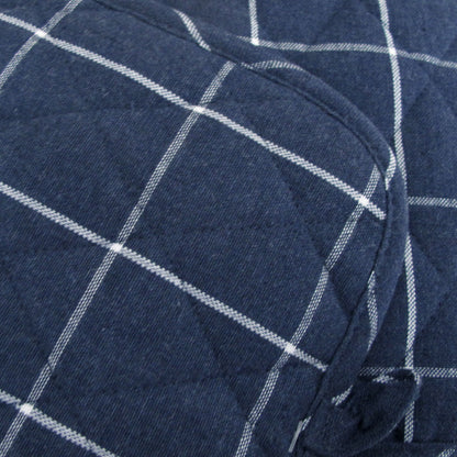 Ladelle Eco Check Navy Set of 2 Pot Holders 21 x 21 cm - Factory Direct Shop