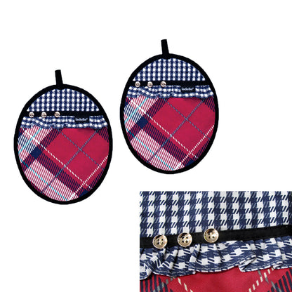 Ladelle Khloe Multi Set of 2 Pot Holders 20 x 24.5 cm - Factory Direct Shop