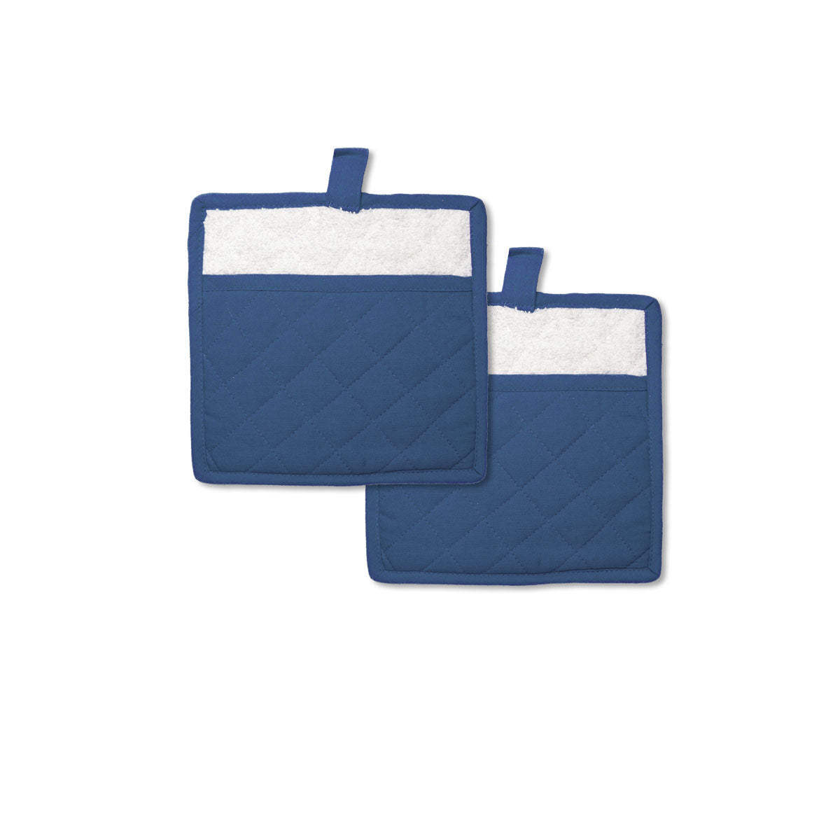 Rans Manhattan Blue Cotton Set of 2 Pot Holders - Factory Direct Shop