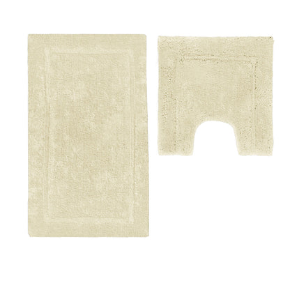 2200GSM 2 Pce Axel 100% Cotton Bath Mat Set Vanilla