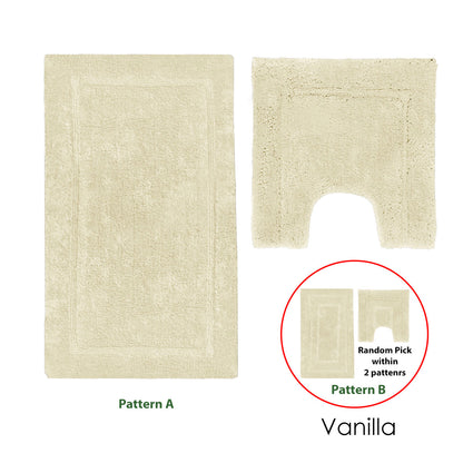 2200GSM 2 Pce Axel 100% Cotton Bath Mat Set Vanilla