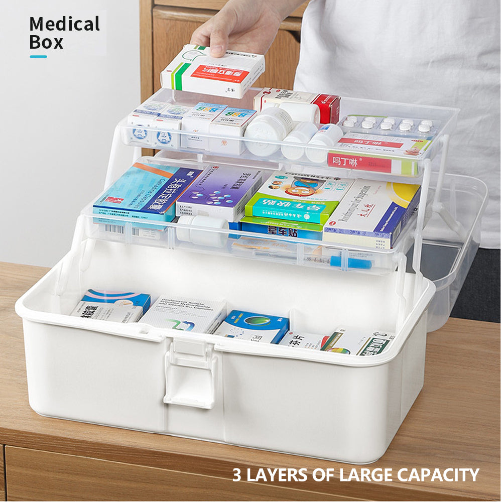 First Aid Kit 3 Layers Large Portable