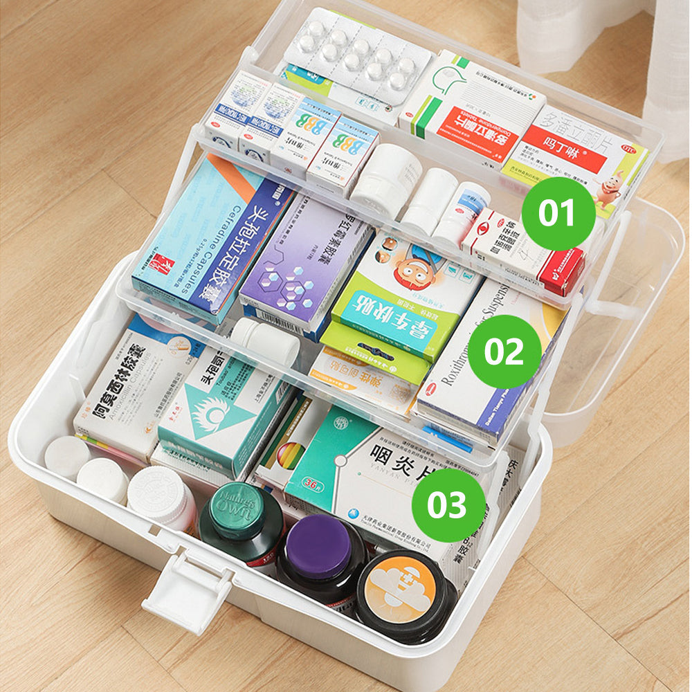 First Aid Kit 3 Layers Large Portable