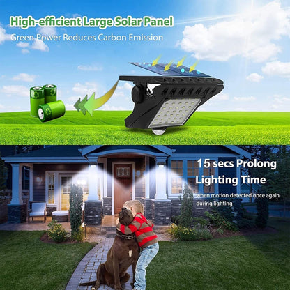 Clip-On Solar LED Light Outdoor Motion Sensor 45 LEDs IP65 Waterproof Security Wall Light