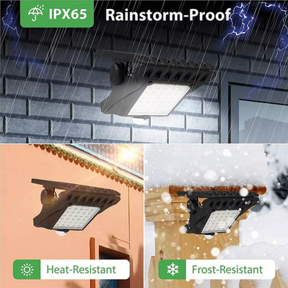 Clip-On Solar LED Light Outdoor Motion Sensor 45 LEDs IP65 Waterproof Security Wall Light