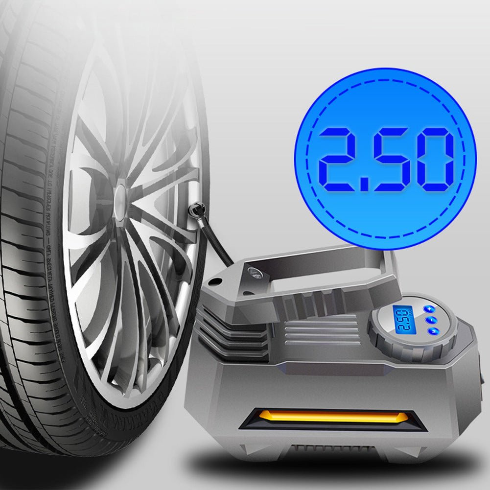 Portable Digital Car Air Compressor Tire Inflator With Emergency Flashlight - Factory Direct Shop