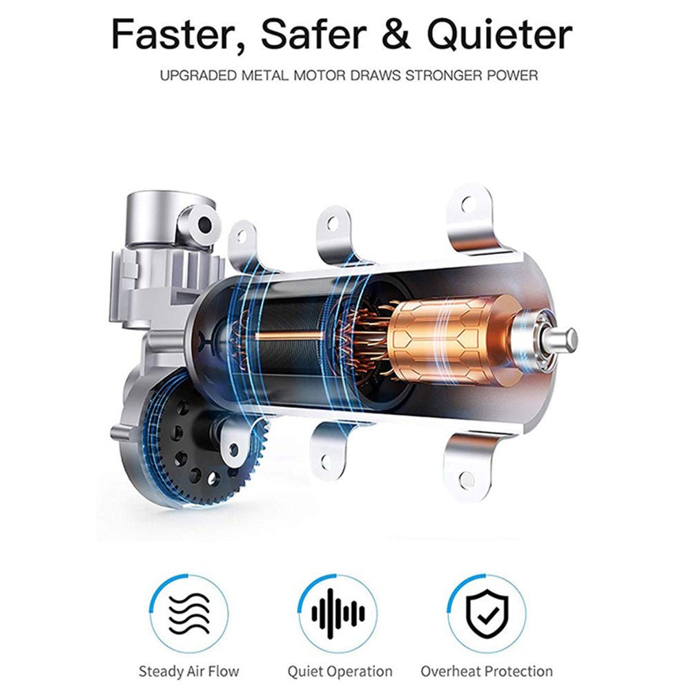 Portable Digital Car Air Compressor Tire Inflator With Emergency Flashlight - Factory Direct Shop