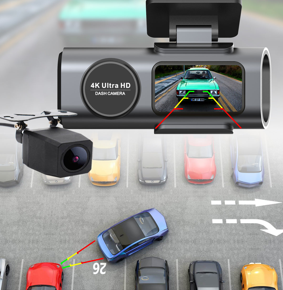 1080P Dual Dash Cam with Night Vision
