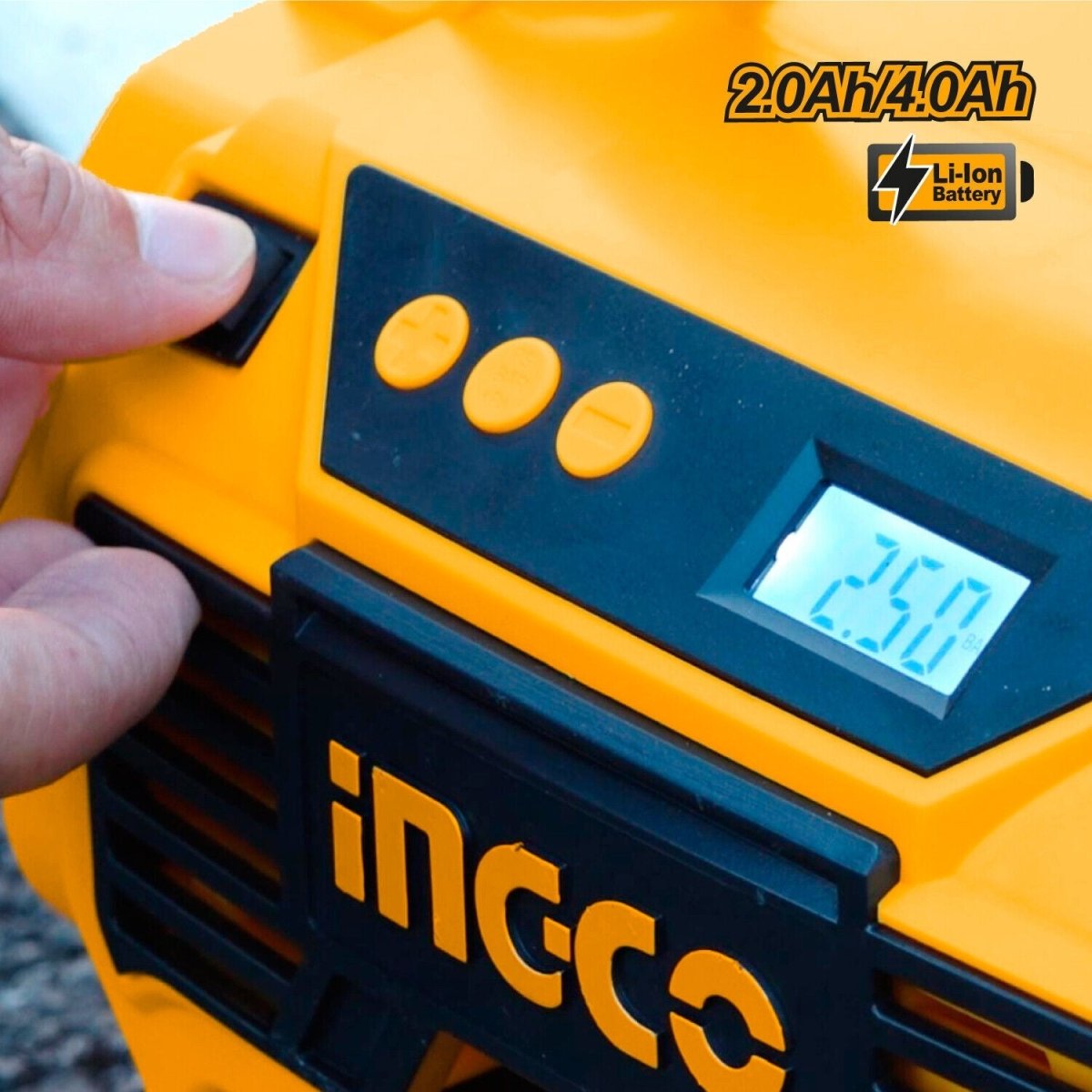 INGCO Air Compressor Car Tyre Deflator Inflator Pump 160PSI Auto Stop & Fittings(no battery and charger) - Factory Direct Shop