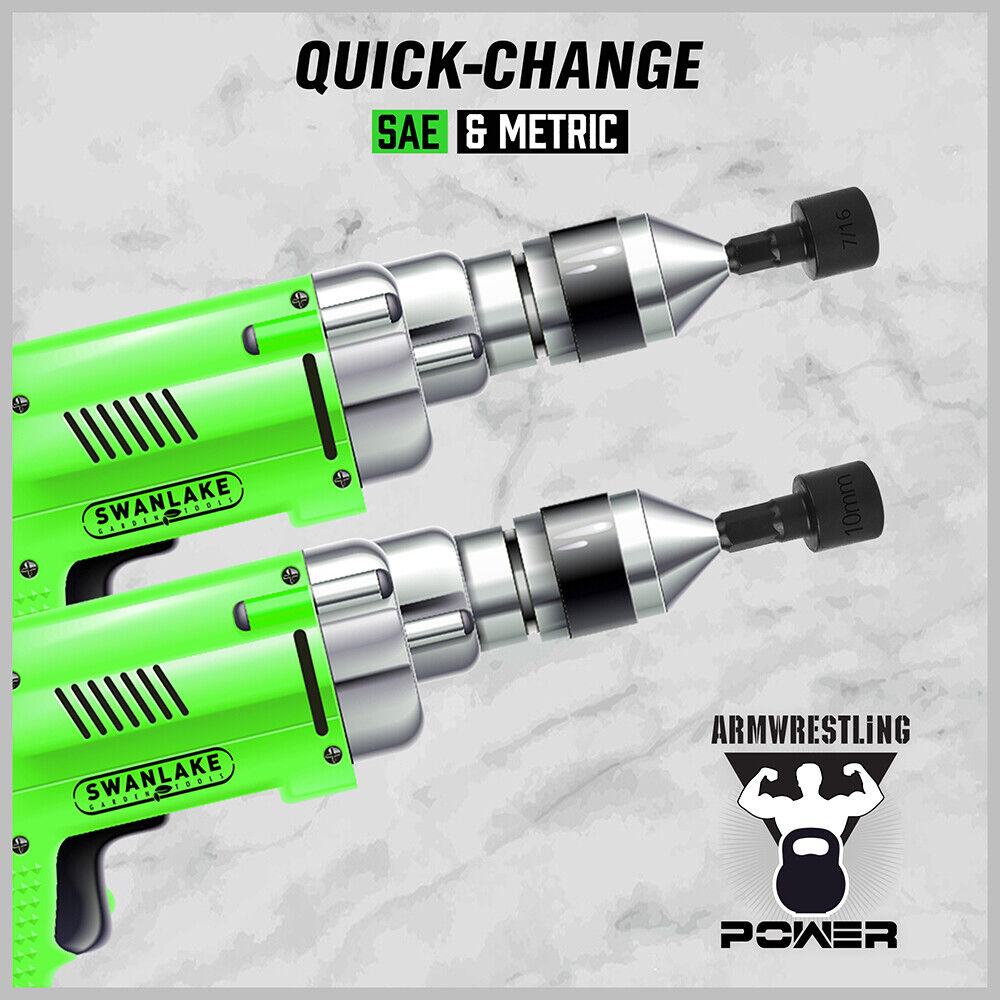 Swanlake 20Pcs Garden Tools Power Nut Driver Set Impact Drill SAE and Metric