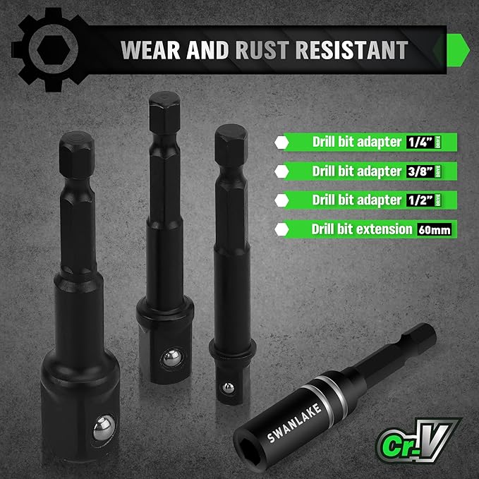 SWANLAKE SWANLAKE 39PCS Magnetic Hex Nut Driver Master Kit