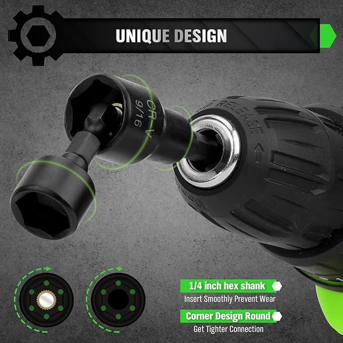 SWANLAKE SWANLAKE 39PCS Magnetic Hex Nut Driver Master Kit