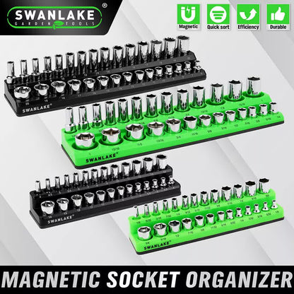 Swanlake magnetic socket organizer with multiple trays on a white background