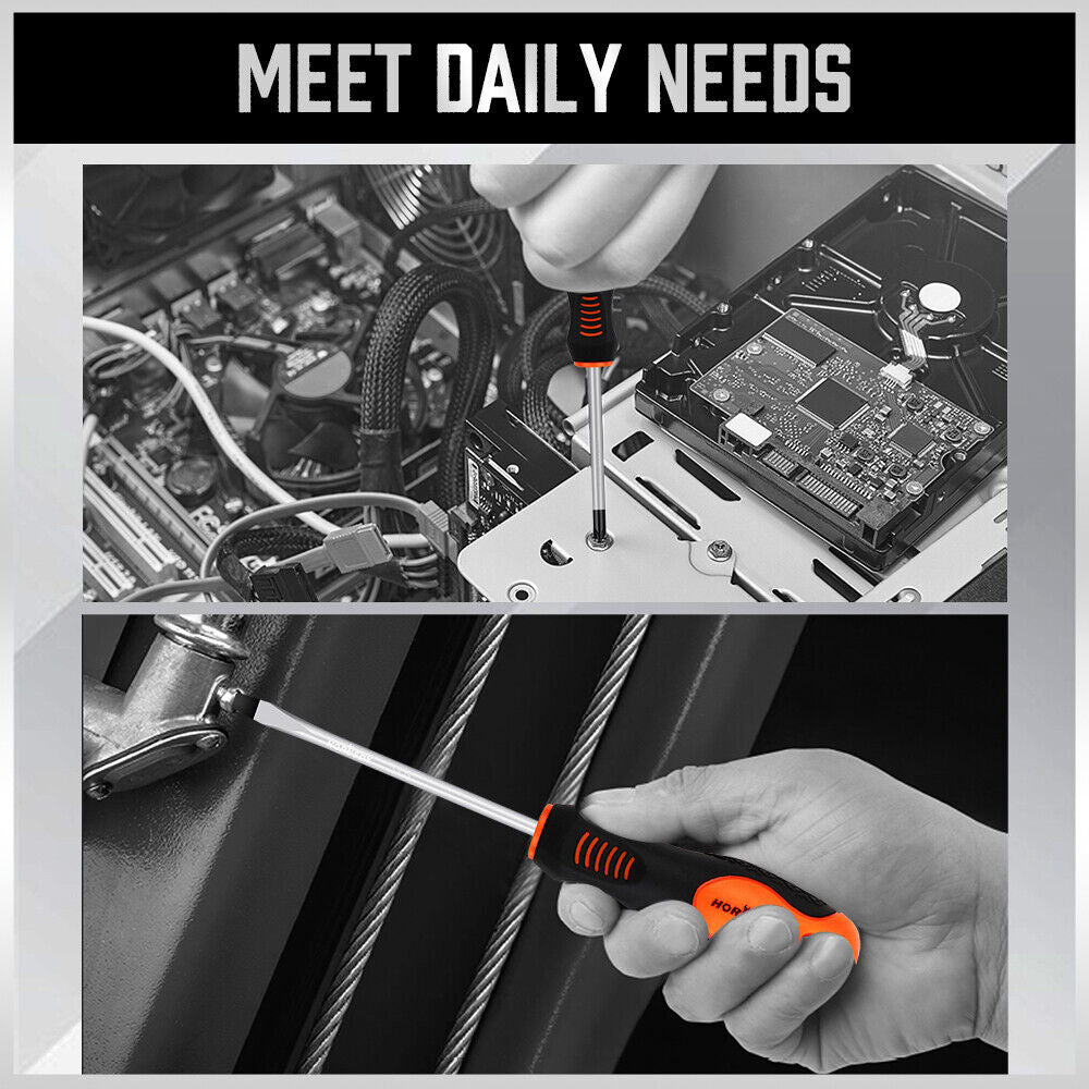 HORUSDY 8件組磁性螺絲起子組防滑手把十字槽工俱全新