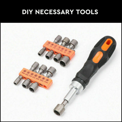 58 件式棘輪螺絲刀頭套裝螺母起子套裝六角梅花扳手十字槽