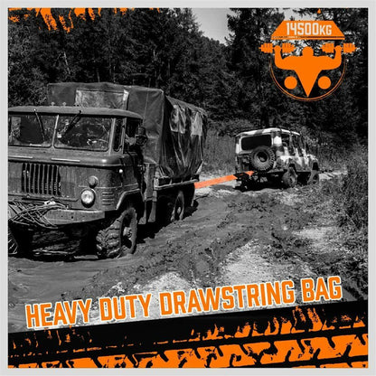 Heavy Duty 9.1M Recovery Tow Straps Snatch Kit - 32,000 LBS Break Strength with D-Ring Shackles for Off-Roading Recovery and Hauling