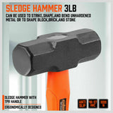 Hammer Set 5Pc Rubber / Ball Pein / Sledge / Cross Pein Mallet TPR Grip Handle
