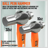 Hammer Set 5Pc Rubber / Ball Pein / Sledge / Cross Pein Mallet TPR Grip Handle