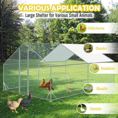 VaKa Chicken Coop 3mx4mx1.95m Metal Walk-in
