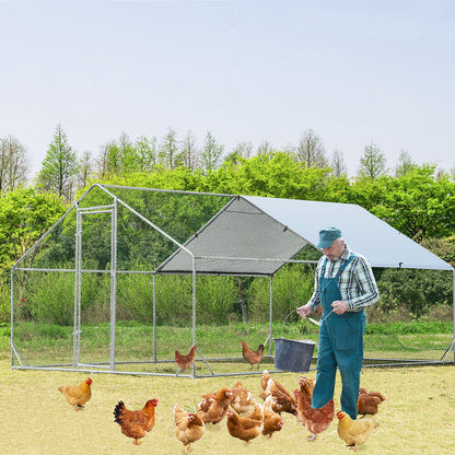 VaKa Chicken Coop 3mx4mx1.95m Metal Walk-in