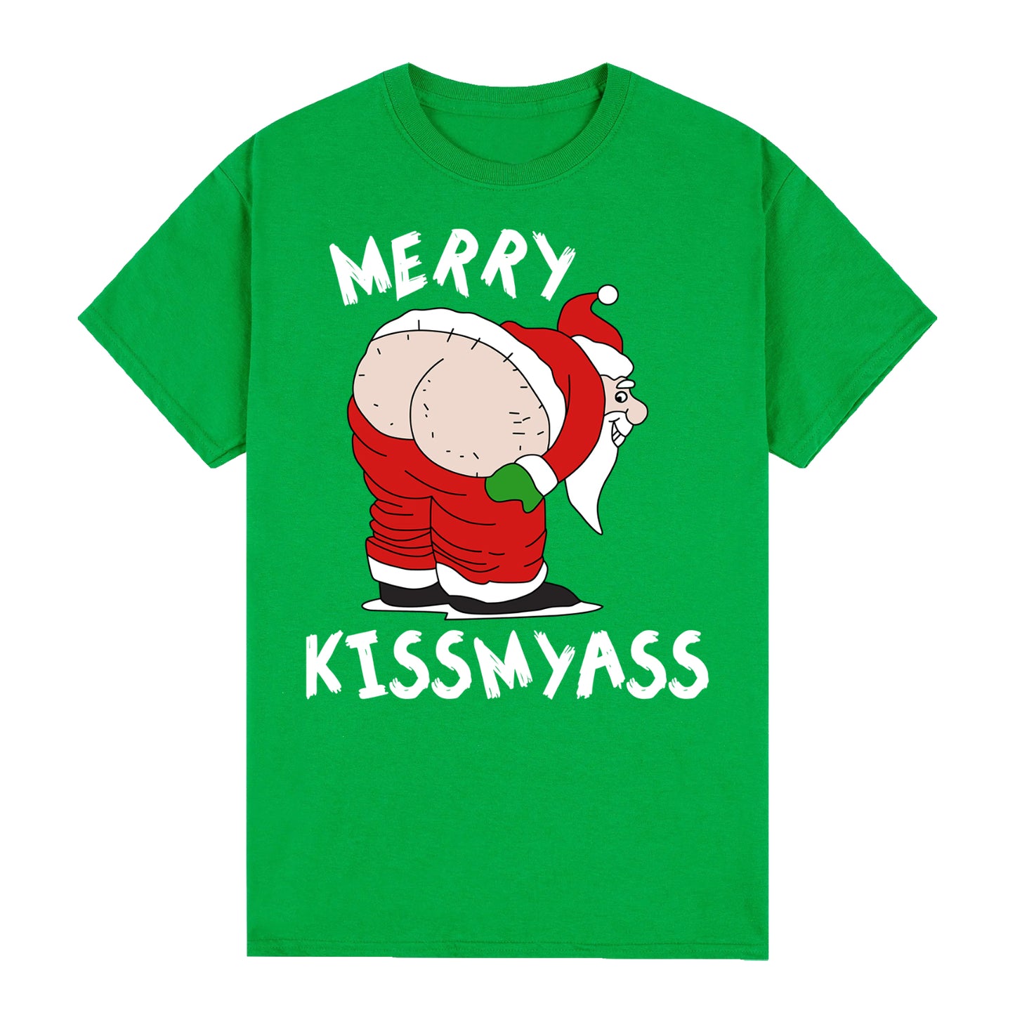 100% Cotton Christmas T-shirt (Green), 2XL