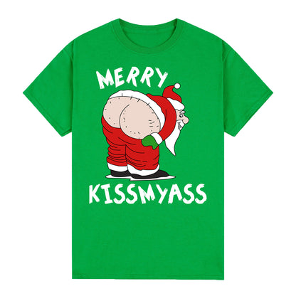 100% Cotton Christmas T-shirt (Green), 2XL