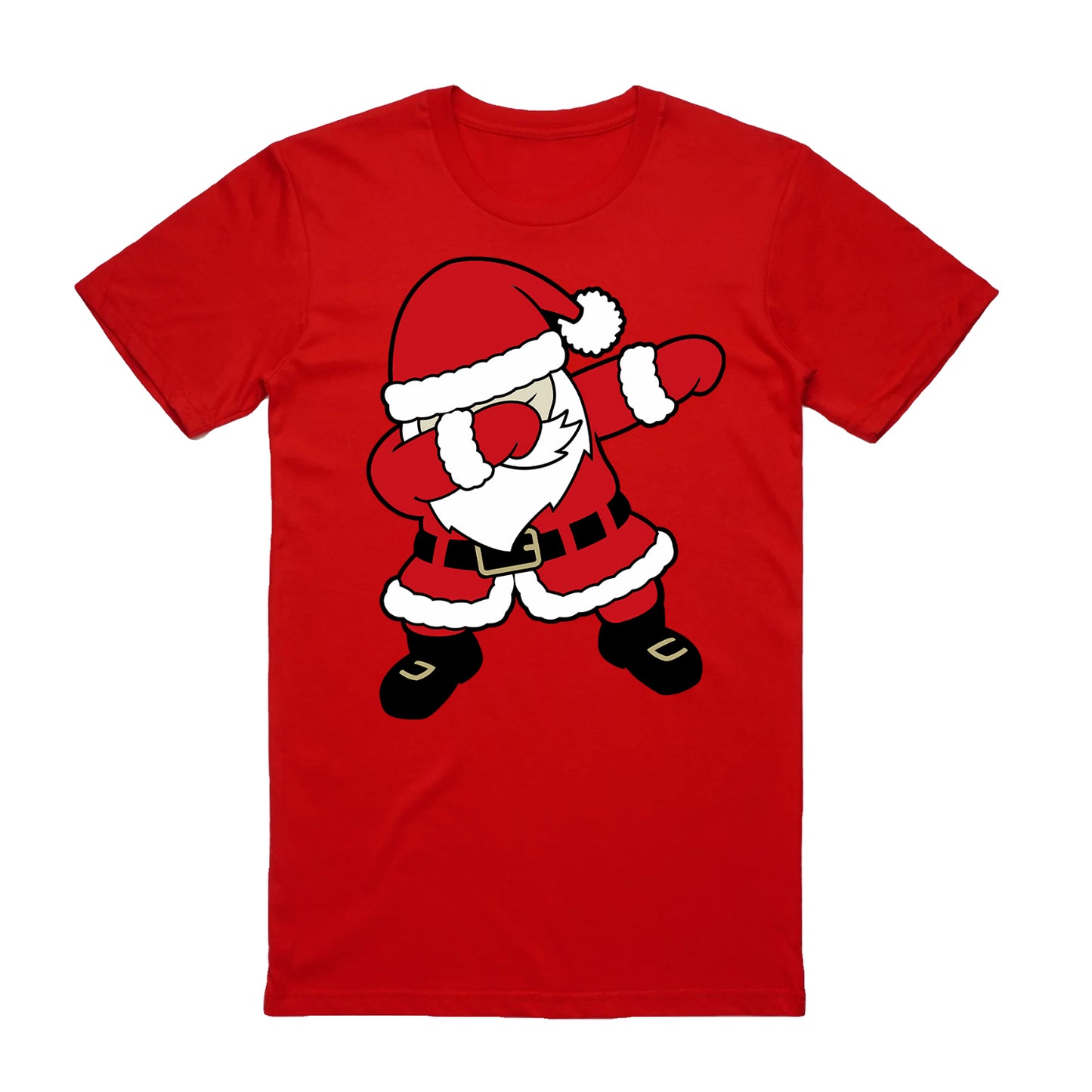 100% Cotton Christmas T-shirt  (Red), L