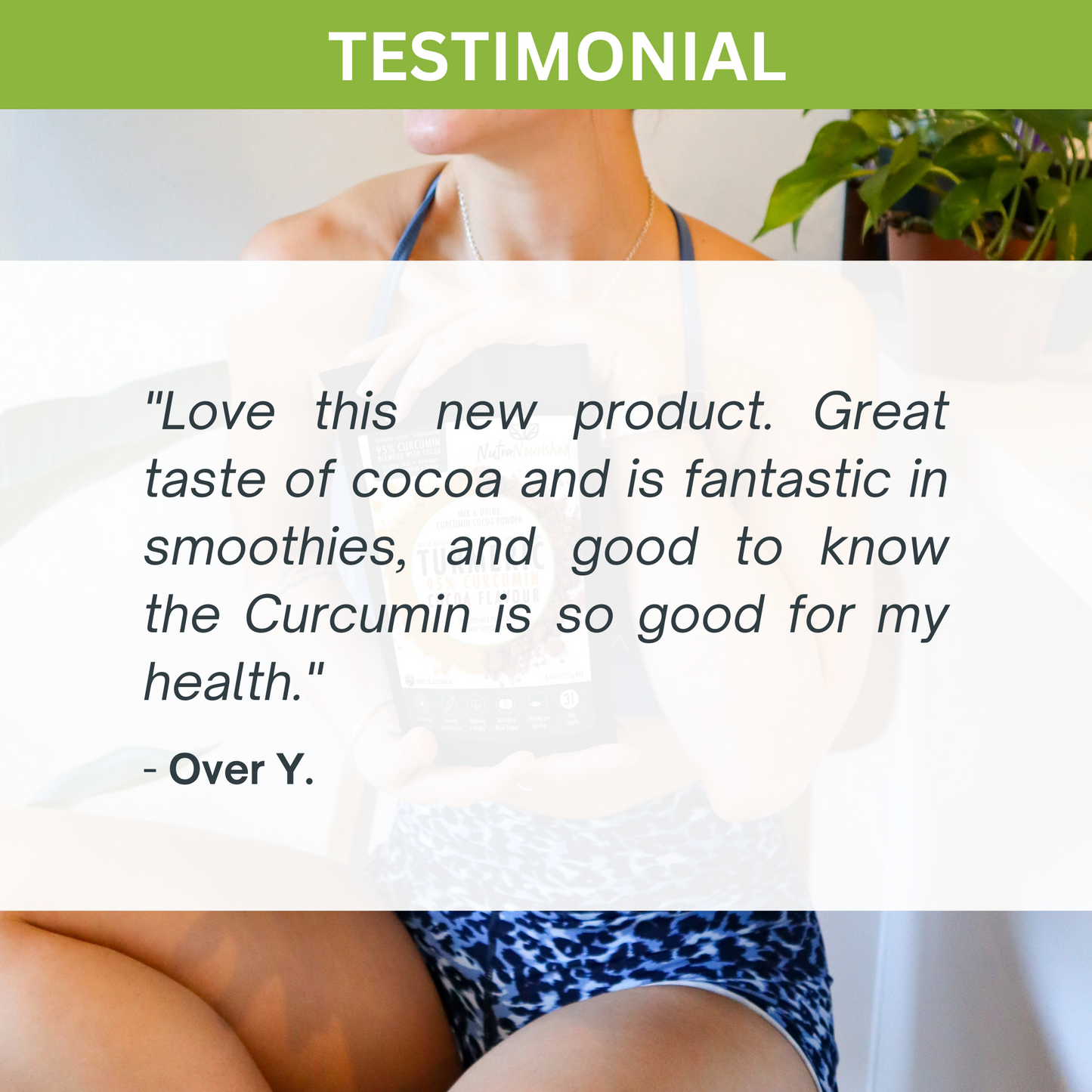 95% Organic Curcumin Extract Cocoa Flavour - Turmeric Powder With Black Pepper - Organic and with Black Pepper, 125g