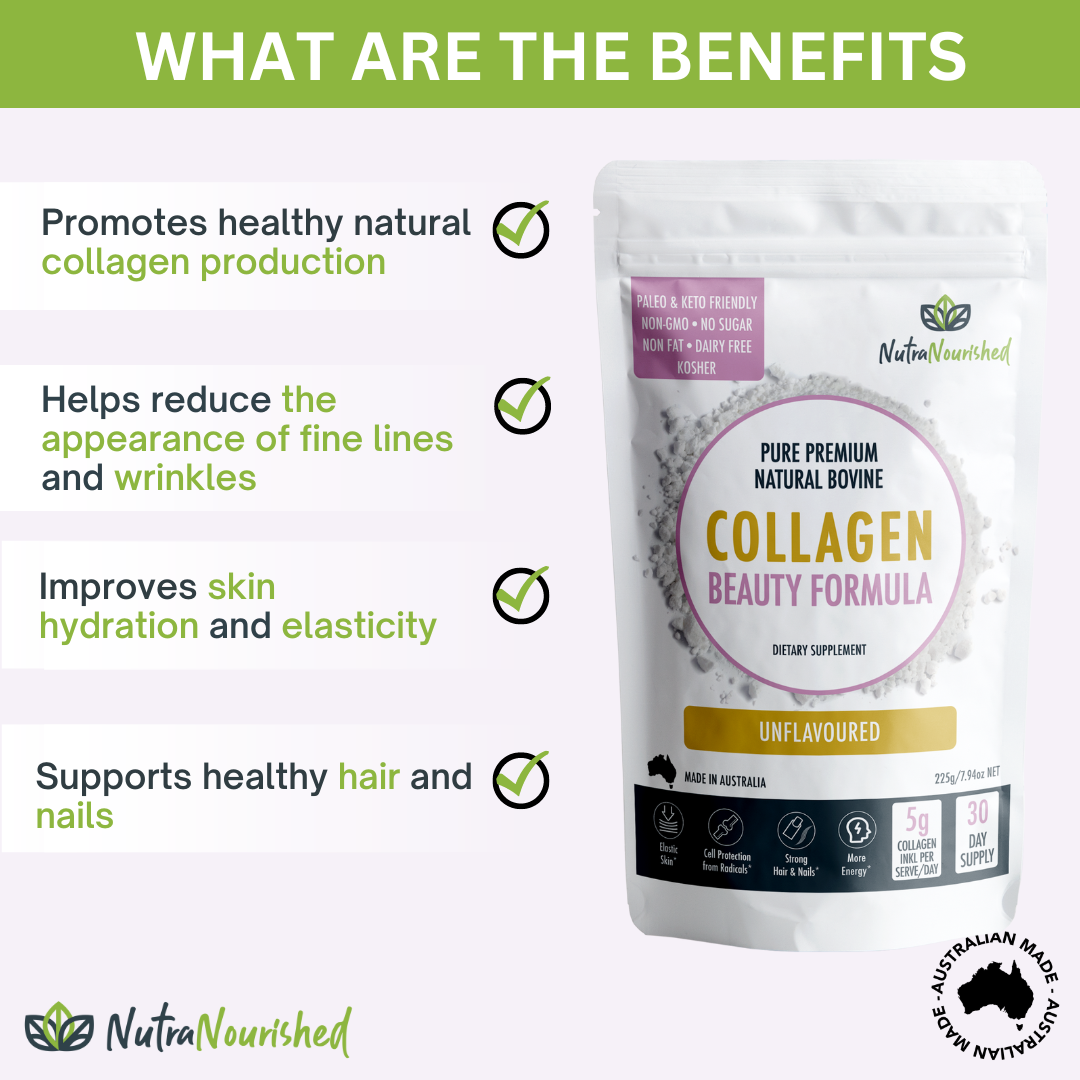 Collagen Powder and Peptides Beauty Formula Unflavoured Australian Made