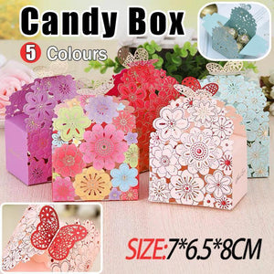 12X Laser Cut Favor Boxes Bigger 6Cm Base Wedding Favour Gift Box Party Au Stock - Pink