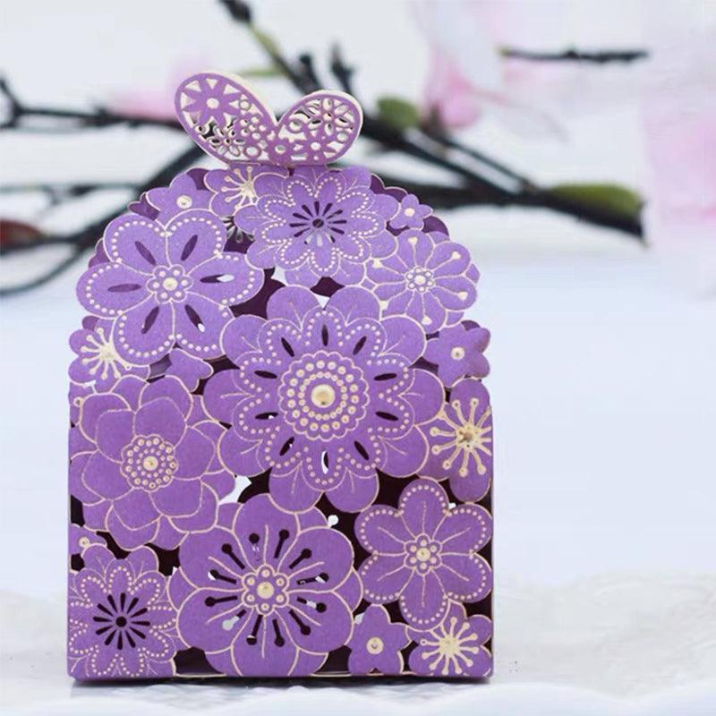 12X Laser Cut Favor Boxes Bigger 6Cm Base Wedding Favour Gift Box Party Au Stock - Red