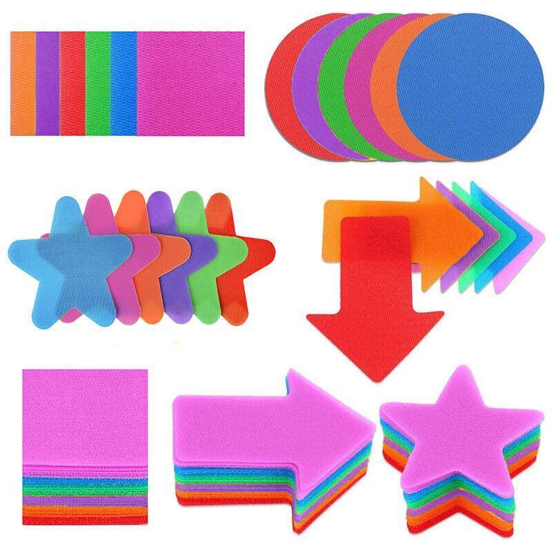 Classroom Sit Dots Carpet Spot Markers 30pcs Circles Stars Arrows Teaching Tool - Round
