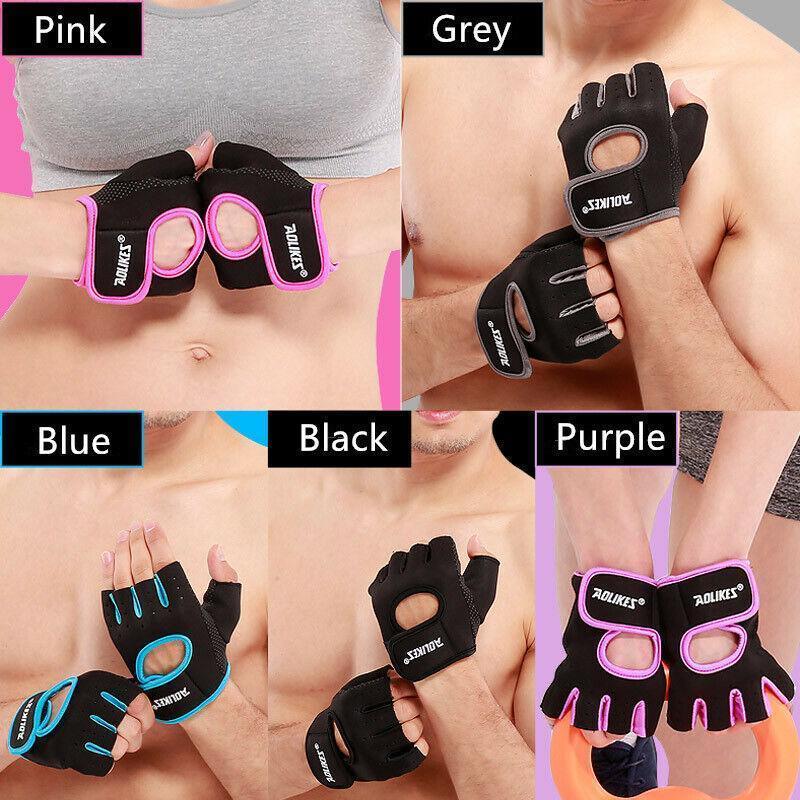 Gym Gloves Half - Finger - M - Black Pink - Factory Direct Shop
