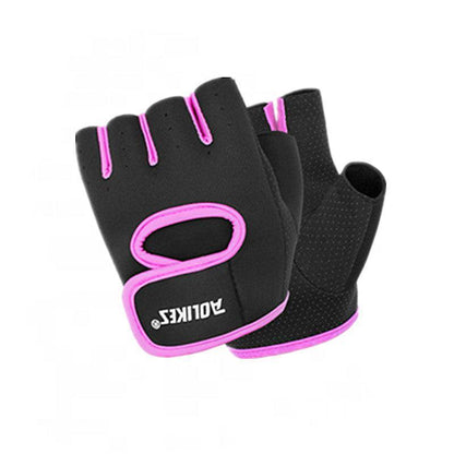 S Size Sports Gloves Weight Lifting Exercise Training Workout Bike Riding Men Women - Black+Grey