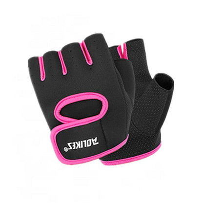 S Size Sports Gloves Weight Lifting Exercise Training Workout Bike Riding Men Women - Black+Grey