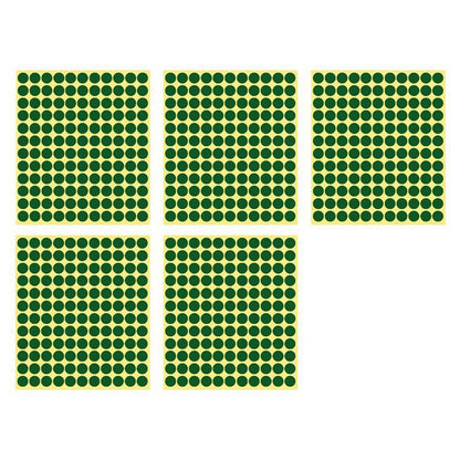 8/13/25/50mm Colour Sticker Dots Adhesive Round Labels Circular Scrapbooking Green - 25mm 40 Dots - 1 Sheet