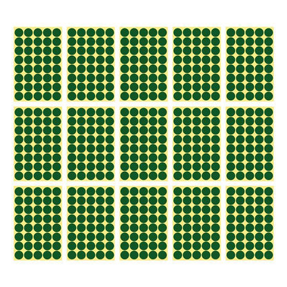 8/13/25/50mm Colour Sticker Dots Adhesive Round Labels Circular Scrapbooking Green - 25mm 40 Dots - 1 Sheet
